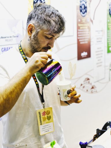 Cappuccino Barista prepares Cappuccino